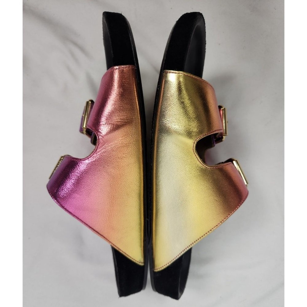 Isabel Marant Women's Sz. 36 LENNYO BUCKLE SANDALS In Metallic PInk - Picture 6 of 8